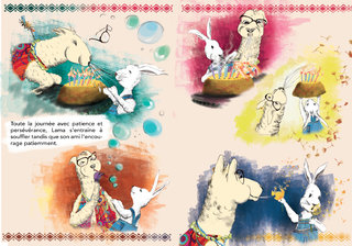Illustration pour "Une histoire d'amitié", texte de Charlotte Uvira, album auto-édité