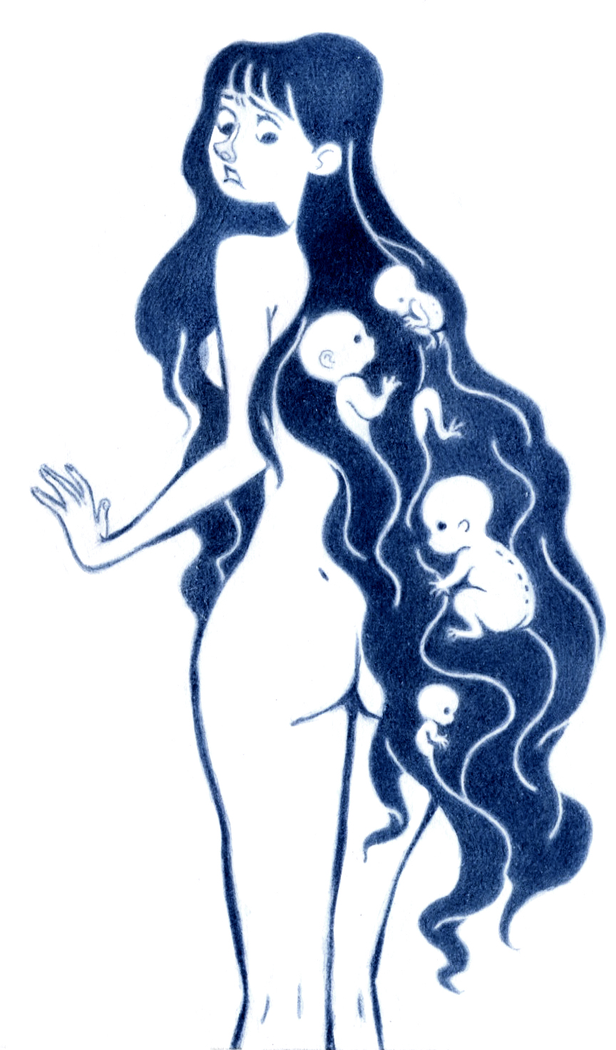 foetus de cheveux
