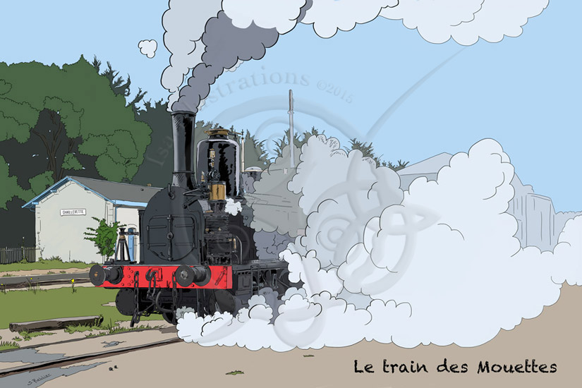 "Le Train des Mouettes" à la gare de Chaillevette (Charente-Maritime)