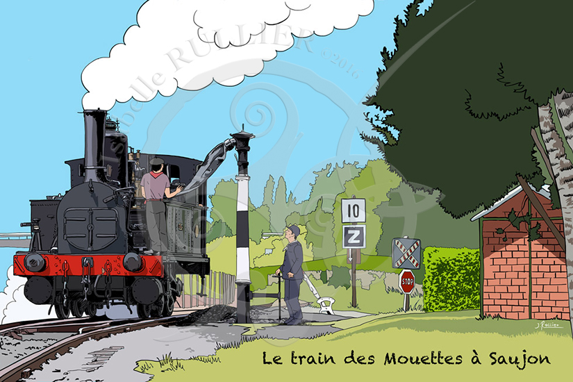 "Le Train des Mouettes" à la gare de Saujon (Charente-Maritime)