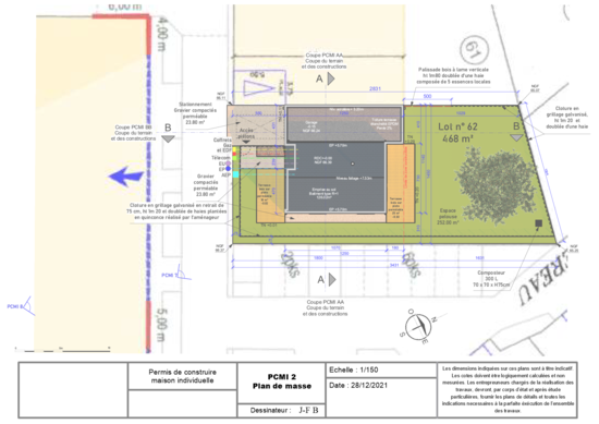 Habitation R+1 - Plan masse