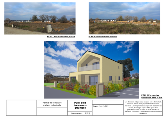 Habitation R+1 - Photos existant et insertion