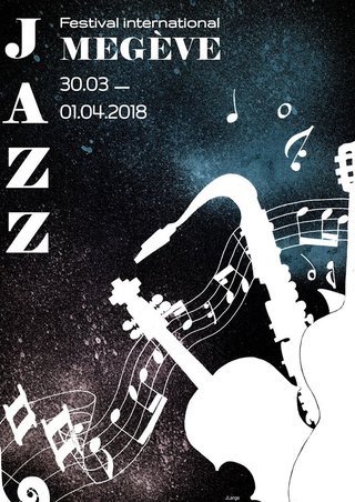 "Jazz Megève" Affiche A3 - Recherches personnelles