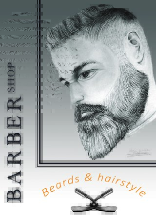 Affiche Barber shop (pour le Salon Loïse Coiffure)