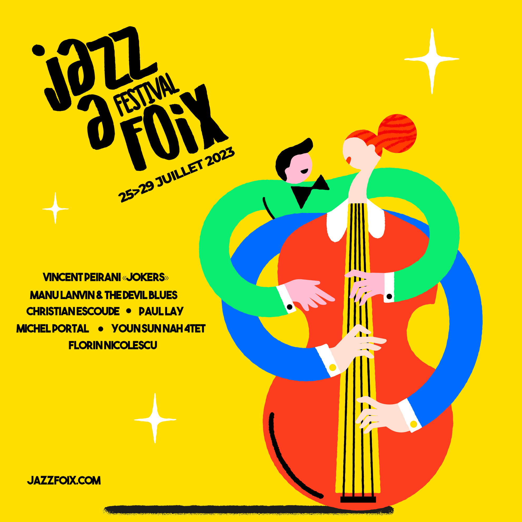 Illustration - Affiche pour le festival Jazz à Foix 2023