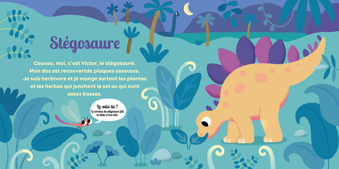 Illustration pour livre puzzles sur le thème des dinosaure, édition Litos