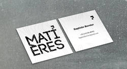 Carte de visite pour Matières - JULIA FRAUD-graphiste