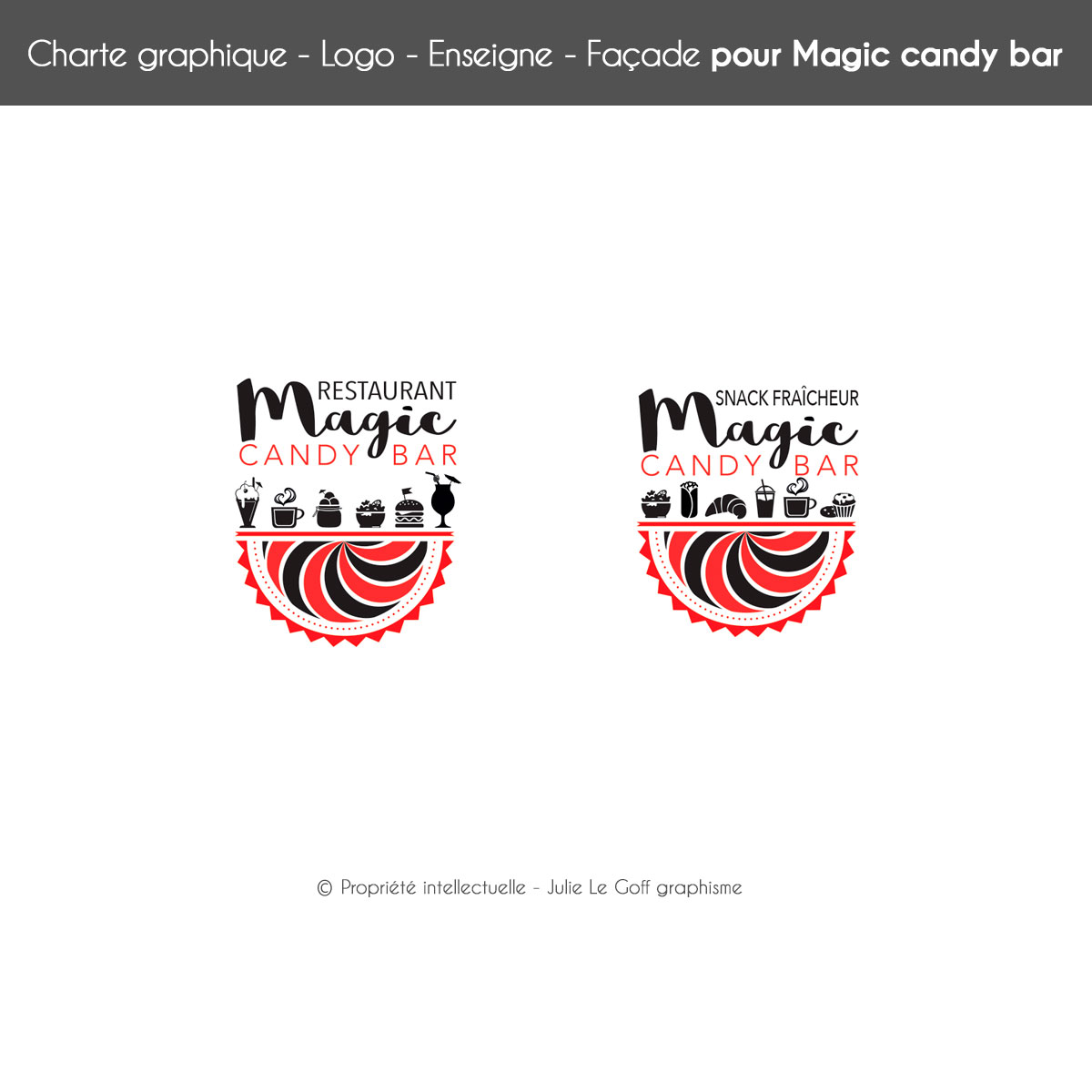 Logos Magic candy bar © Propriété intellectuelle Julie Le Goff