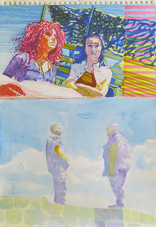 United Colors of World 2, 2009, aquarelle et feutre sur papier, 38x26,3 cm