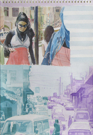 United Colors of World 4, 2009, aquarelle sur papier, 38x26,3 cm