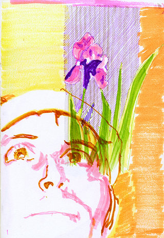sans titre 5, 2009, feutre, stylo sur papier, 20,9x14,7 cm