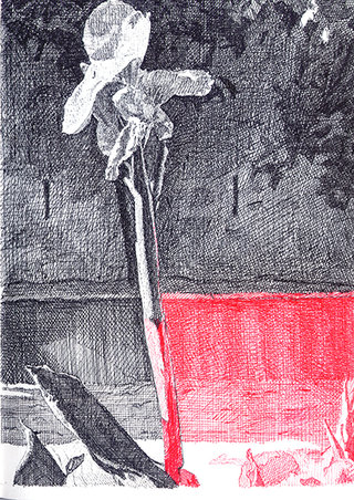 fleur 2, 2010, stylo sur papier, 20,9x14,7 cm
