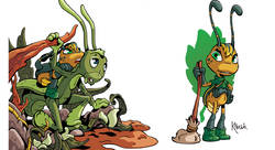 Recherches de personnages pour un projet dans le monde des insectes. -  khowo-illustrateur