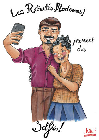 Les retraités modernes prennent des selfies