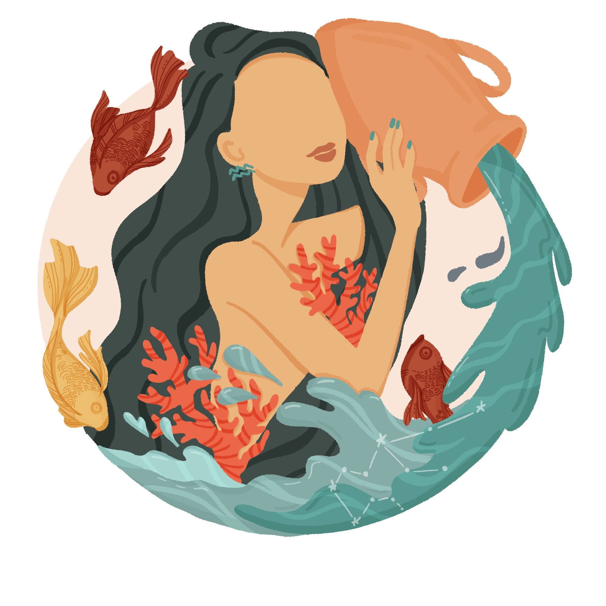 SIGNES DU ZODIAC - Verseau - klr foucherot - illustrateurs-jeunesse