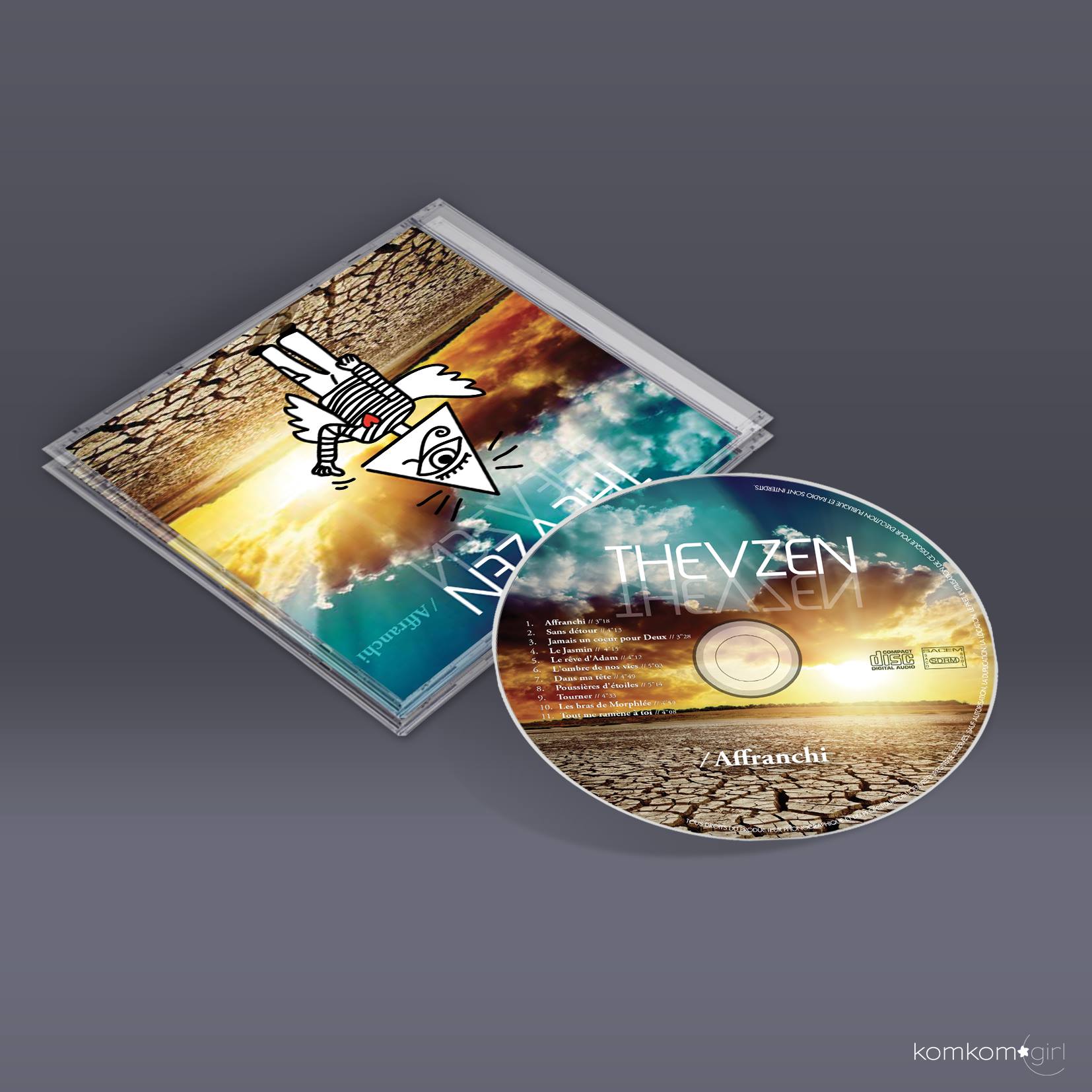 Thevzen - pochette et livret album - conception realisation illustration