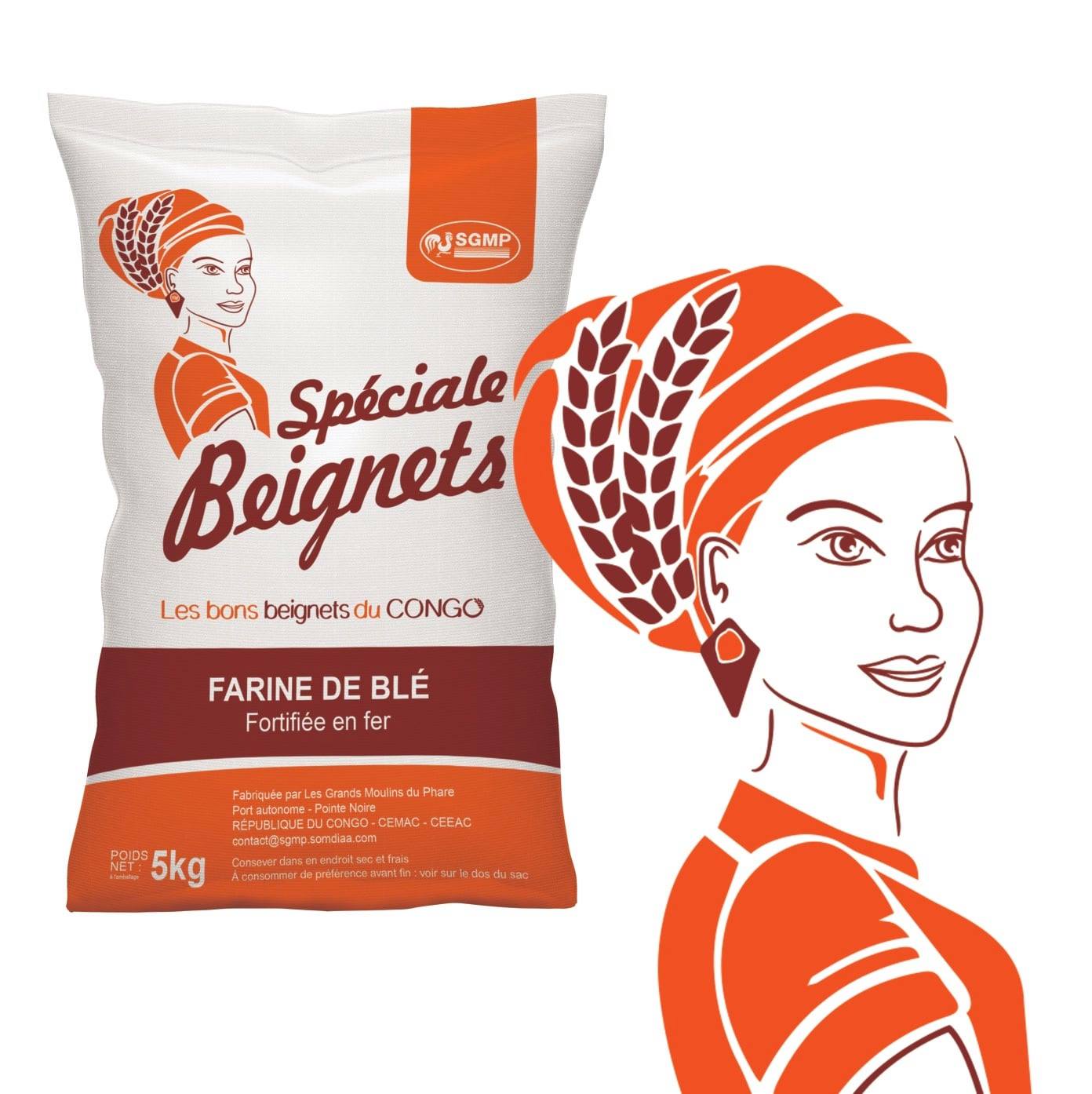 SOMDIAA • Identité Packaging Farine Special Beignet SGMP Congo