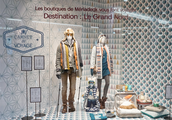 Vitrine "Tendances" Mériadeck . Novembre 2015 .