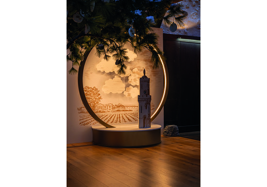 Création d'un photocall inspiré d'une boule à neige.