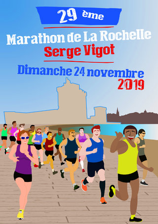 affiche marathon de la rochelle Serge Vigot 2019.jpg