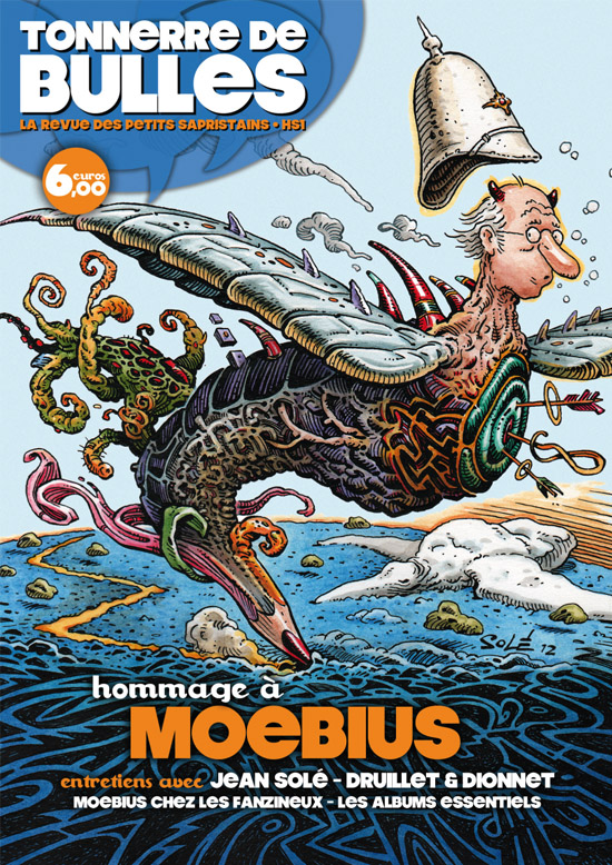 TONNERRE DE BULLES - couverture du numéro hors-série hommage à Moebius (2012)
