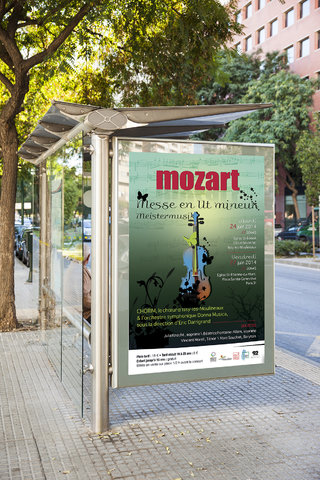 Affiche pour un concert de musique classique