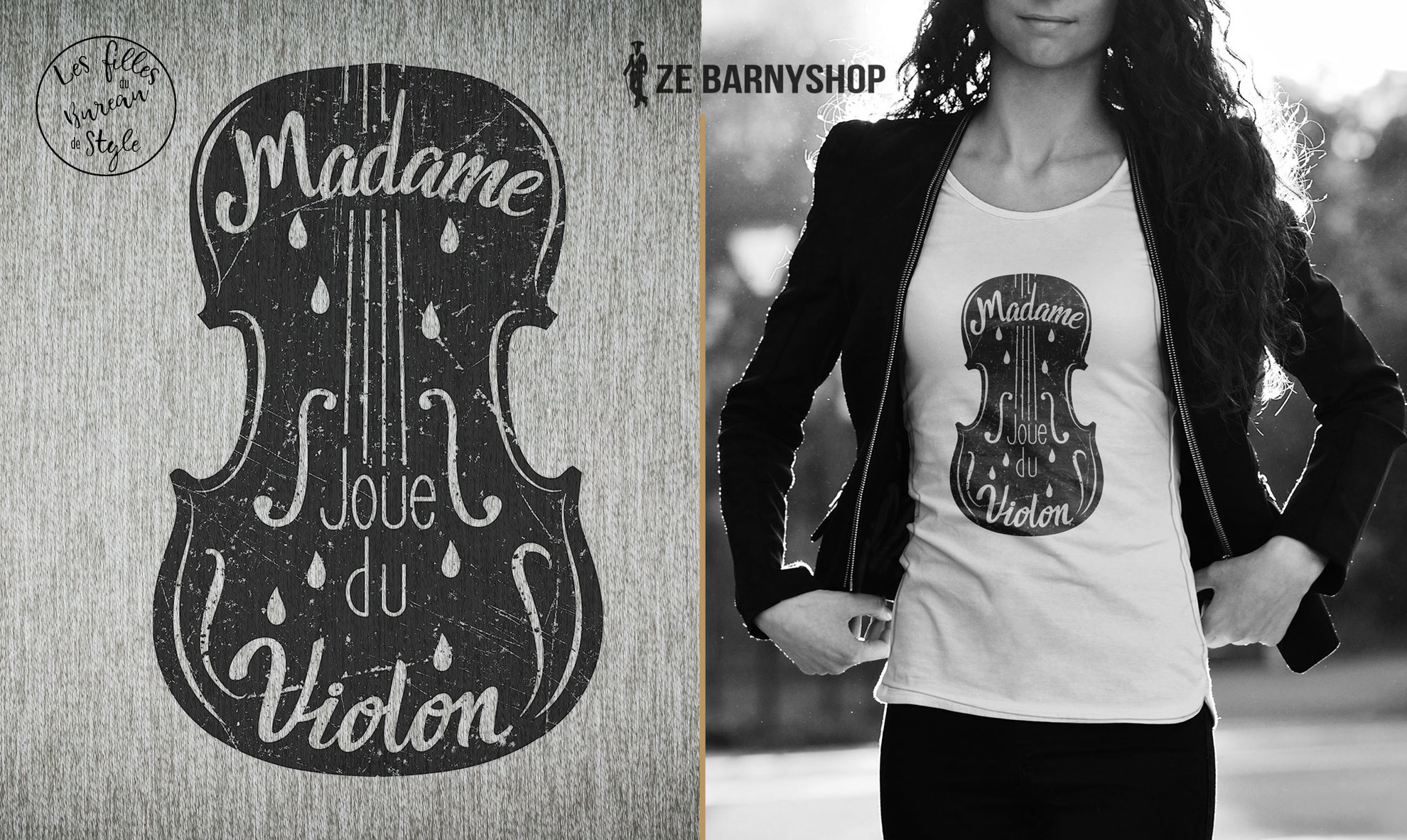 Dessin textile, message texte thème musique pour t-shirt femme, enfant pour la boutique https://www.zebarnyshop.fr/