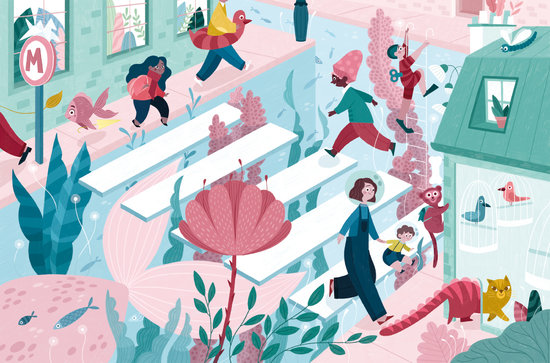 Sur le chemin de l'école