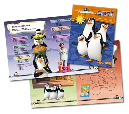 Les Pingouins de Madagascar - cahier de jeux
