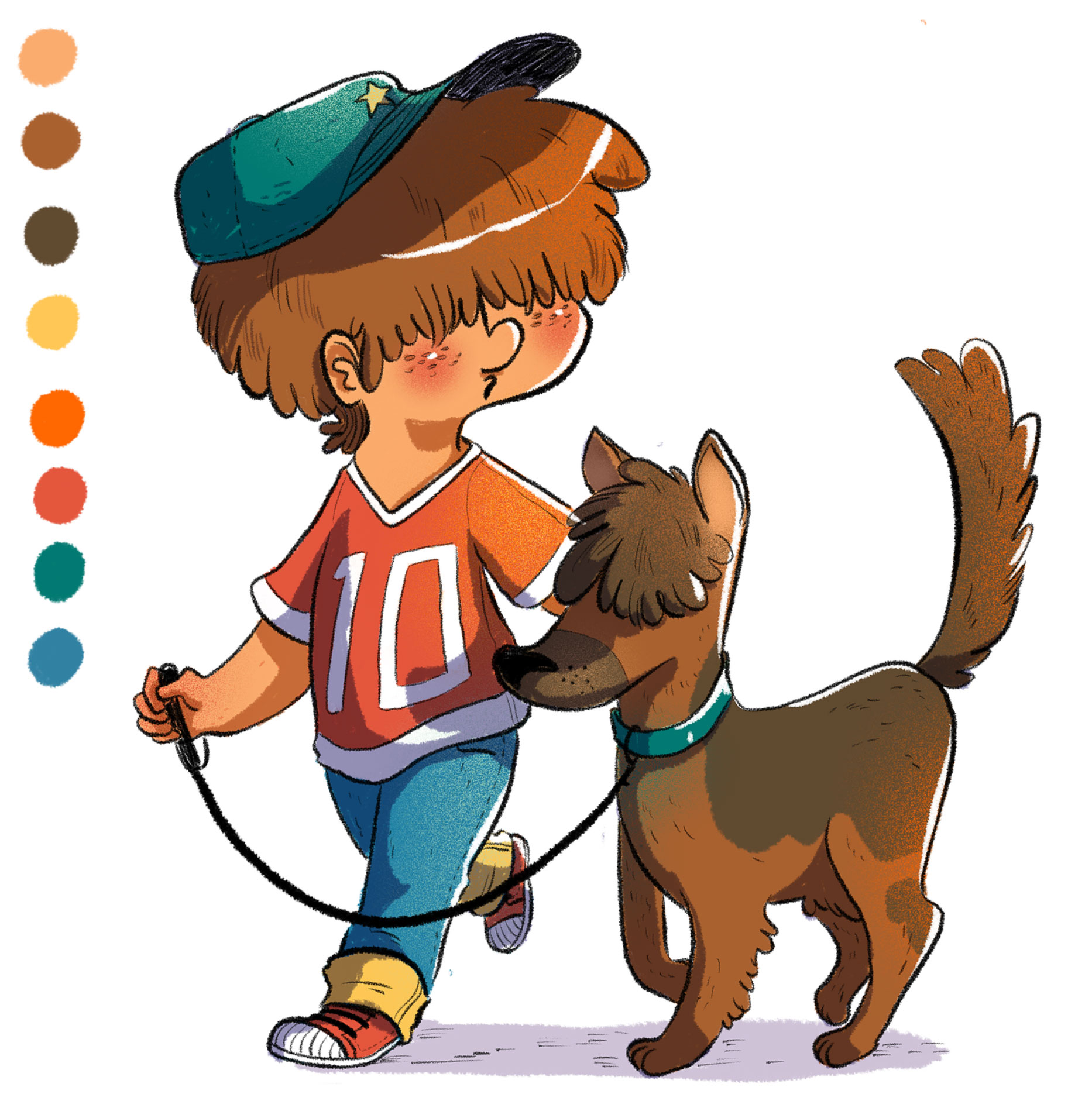garçon et chien