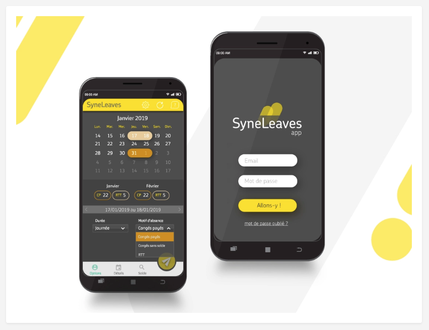 Design interface mobile - Synechron