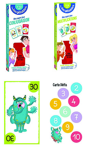 Les incollables cartes de multiplication et conjugaison