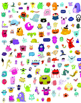250 Monstres rigolos