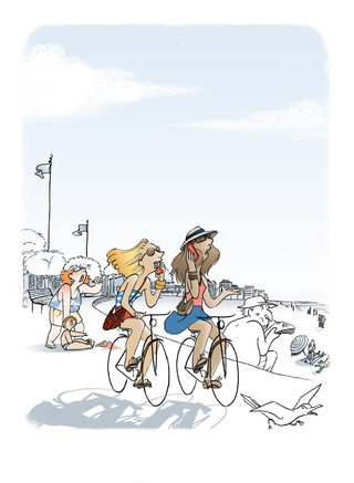 Bike Ride On The Seaside ...
