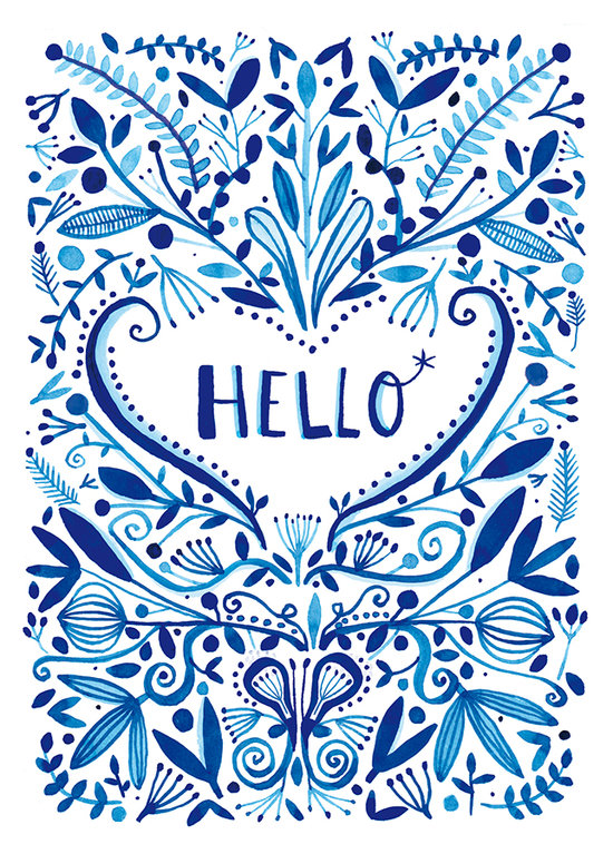 HELLO I Carte postale