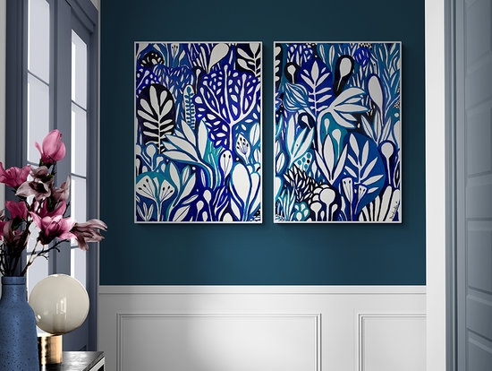 Le jardin des songes I Diptyque sur toile I Oeuvre de commande