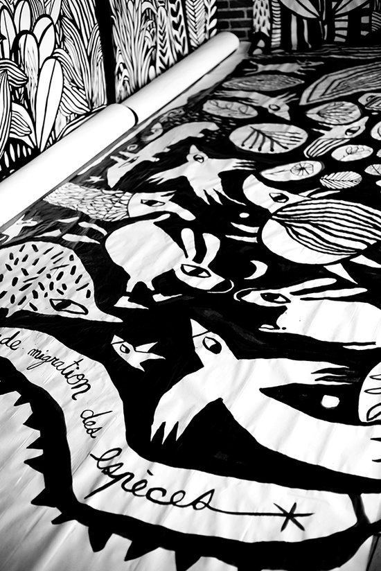 Fresque papier I Migration des espèces