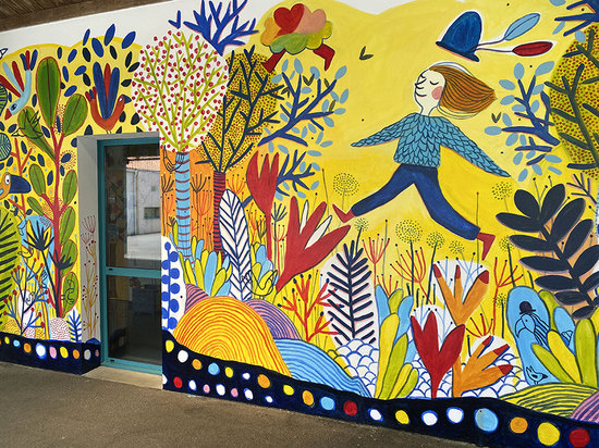 Fresque murale collaborative I École Jacques Prévert (85)