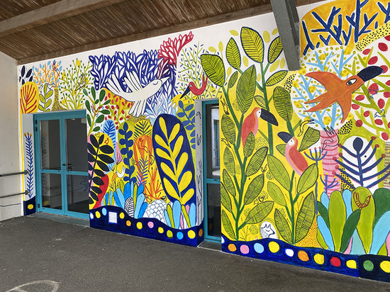 Fresque murale collaborative I École Jacques Prévert (85)