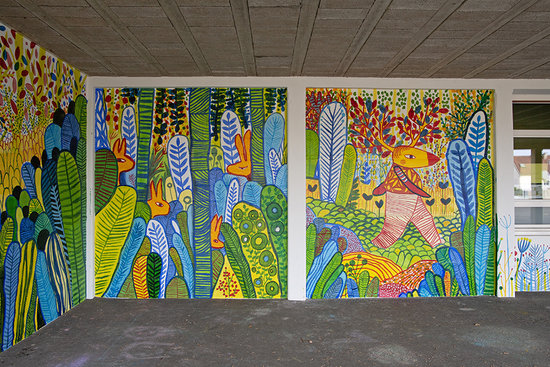 Fresque murale collaborative I Ville de Allonnes (72)