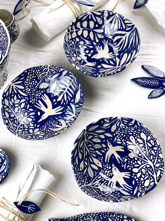 Céramique d'Art I Collection Le Jardin Bleu