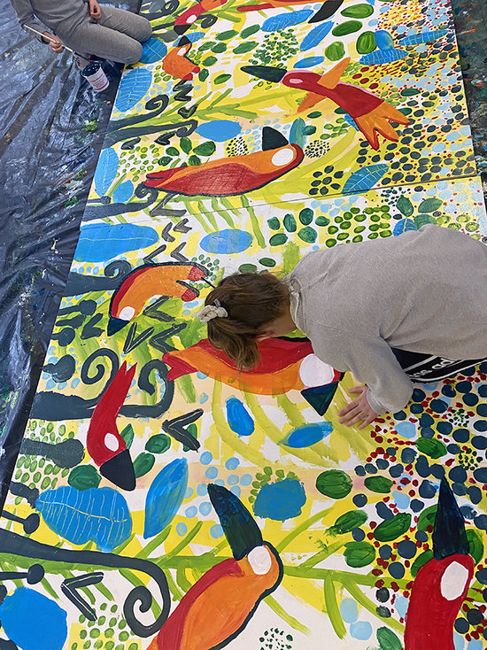 Fresque collaborative I Ecole St Pavin - Le Mans