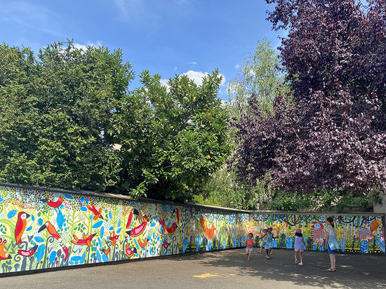Fresque collaborative I Ecole St Pavin - Le Mans