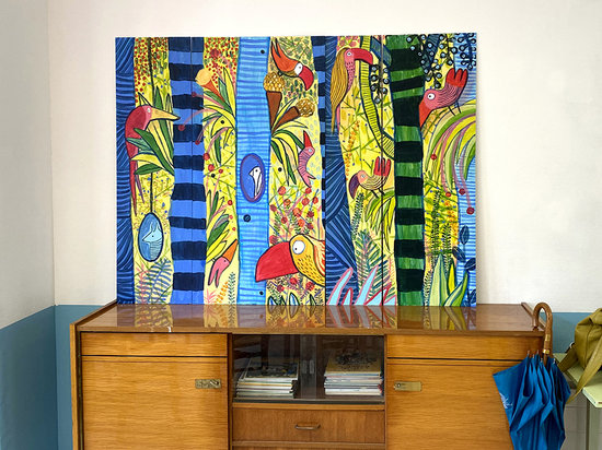 Fresque sur bois collaborative I Ville de Airaines (80)