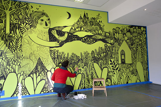Fresque murale I Médiathèque Argentonnay - Bibliothèques AGGLO Bocage Bressuirais