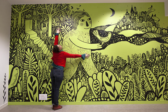 Fresque murale I Médiathèque Argentonnay - Bibliothèques AGGLO Bocage Bressuirais