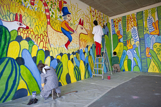 Fresque murale collaborative I Ville de Allonnes (72)
