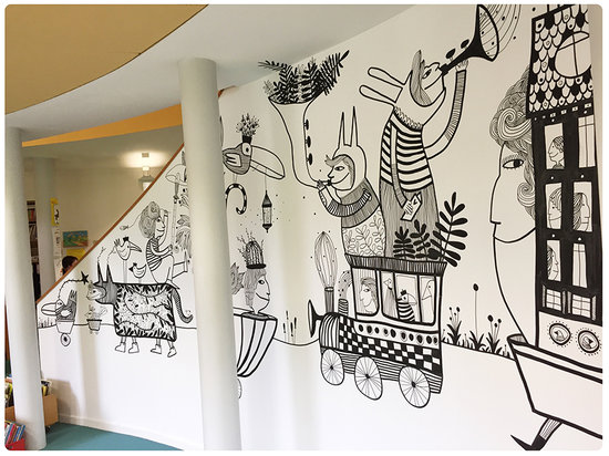 Fresque murale I Médiathèque- Ville de Laon