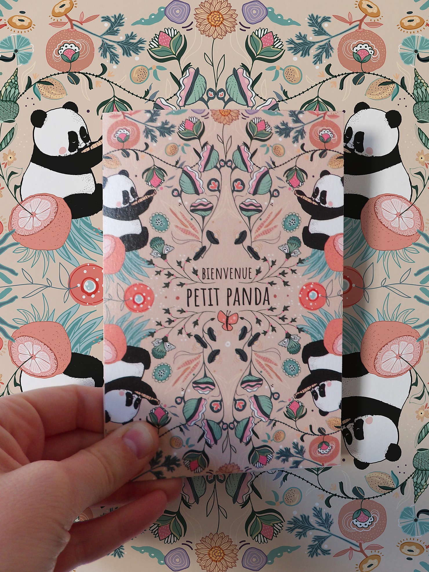 KALEIDOSCOPE PANDA - CARTE EDITIONS COTE BORD'EAU -