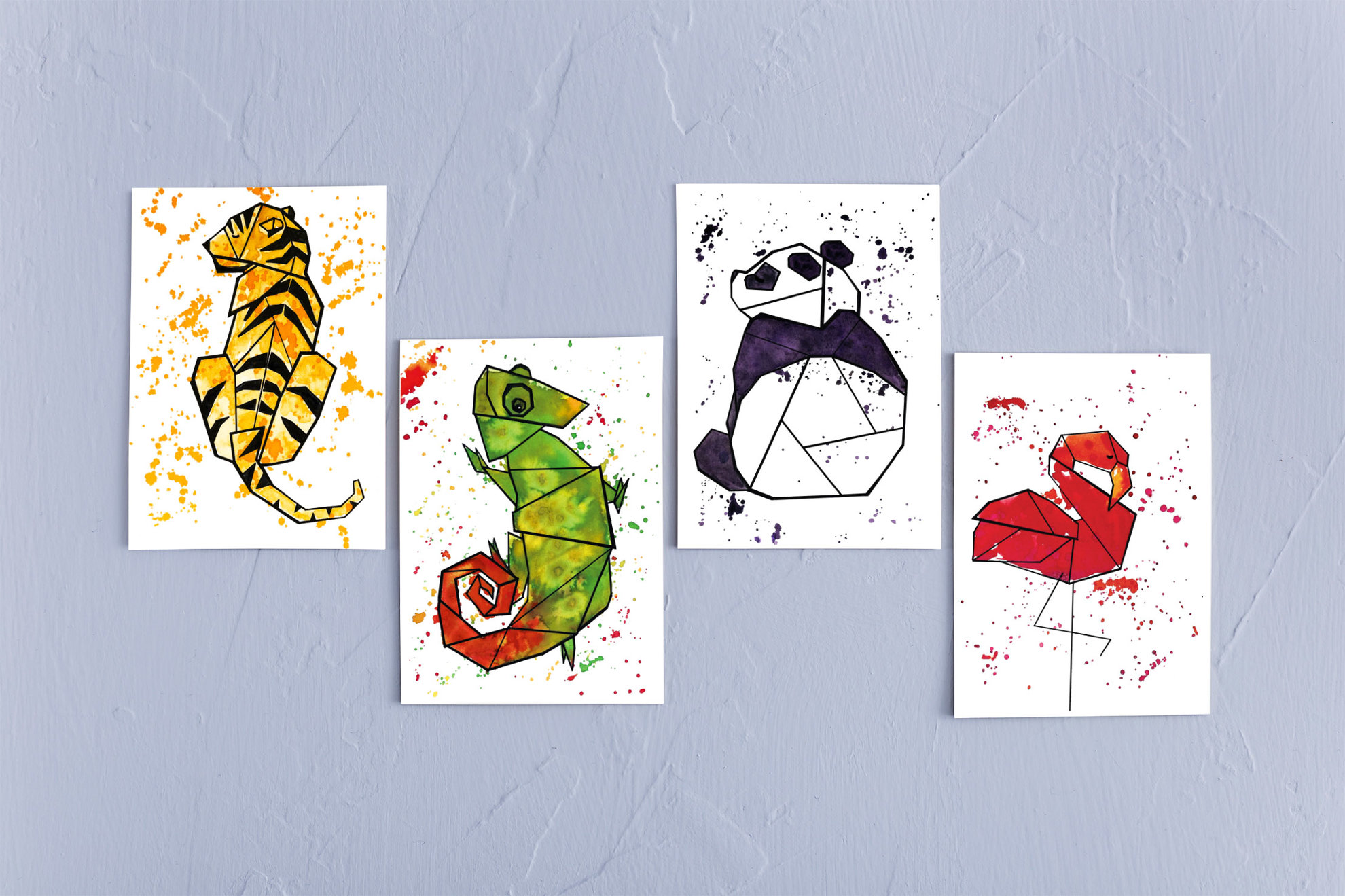 Flyers animaux origami
